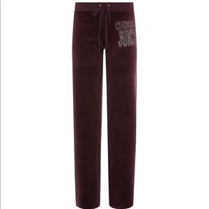 Maroon Juicy Couture track pants